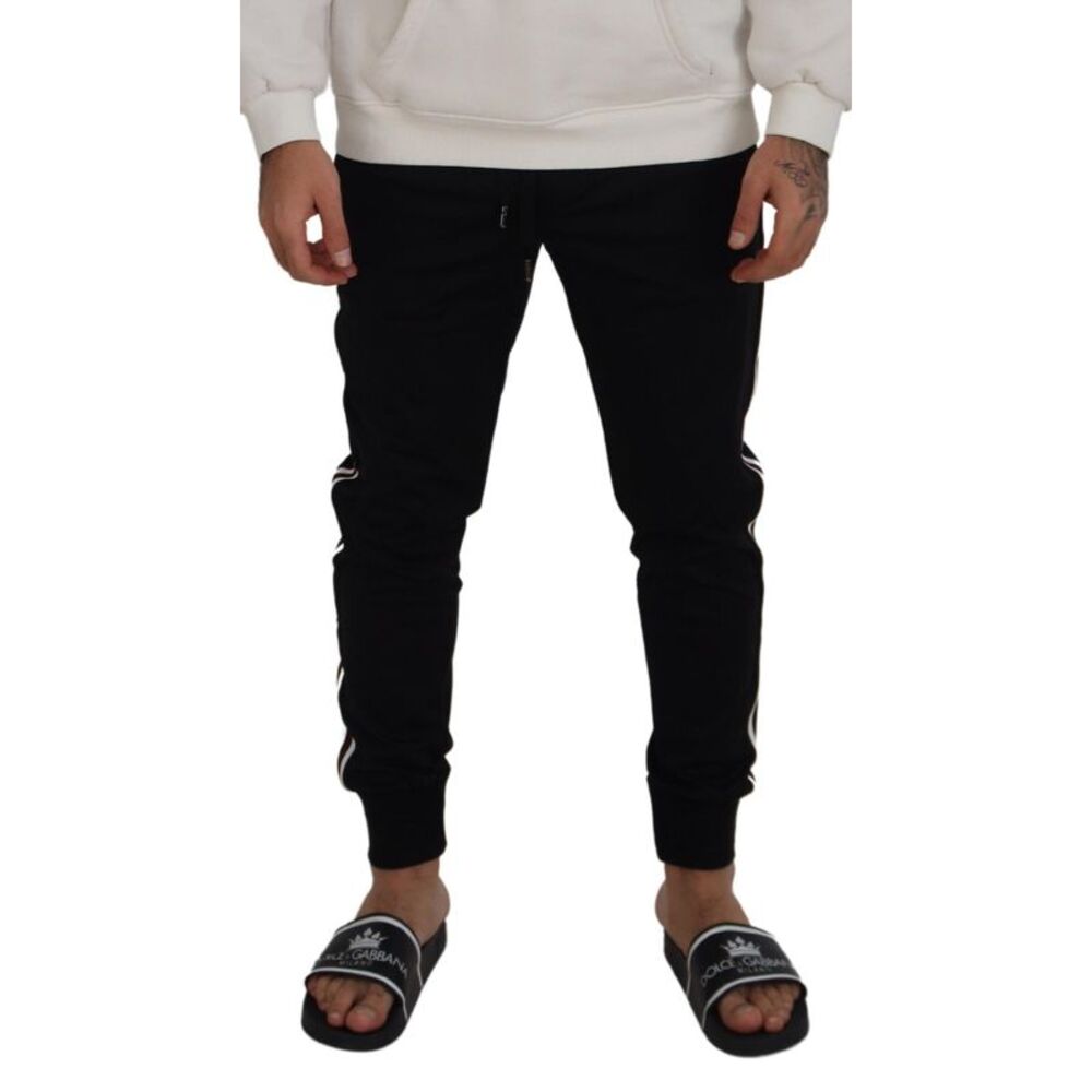 Dolce & Gabbana Black DG Print Mens Jogger Men's Pants - Picture 4 of 6